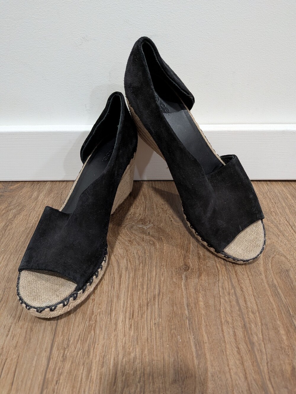 Vince Sonora Peep-Toe Suede Espadrille Wedge Sandals